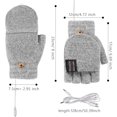 thumbnail image 2 of Awdenio Women's Cold Weather Gloves, Laptop Women Men USB Heated Mitten Full&Half Finger Winter Warm Knit Hand Gloves, 2 of 7