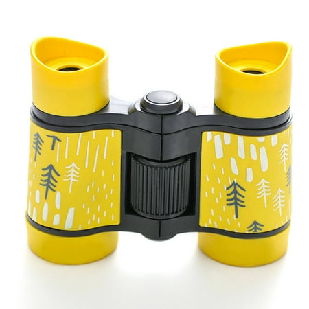 GJX Binoculars Anti-Fall Binoculars Stretchable Design Wide Angle View Night Vision Binoculars Yellow
