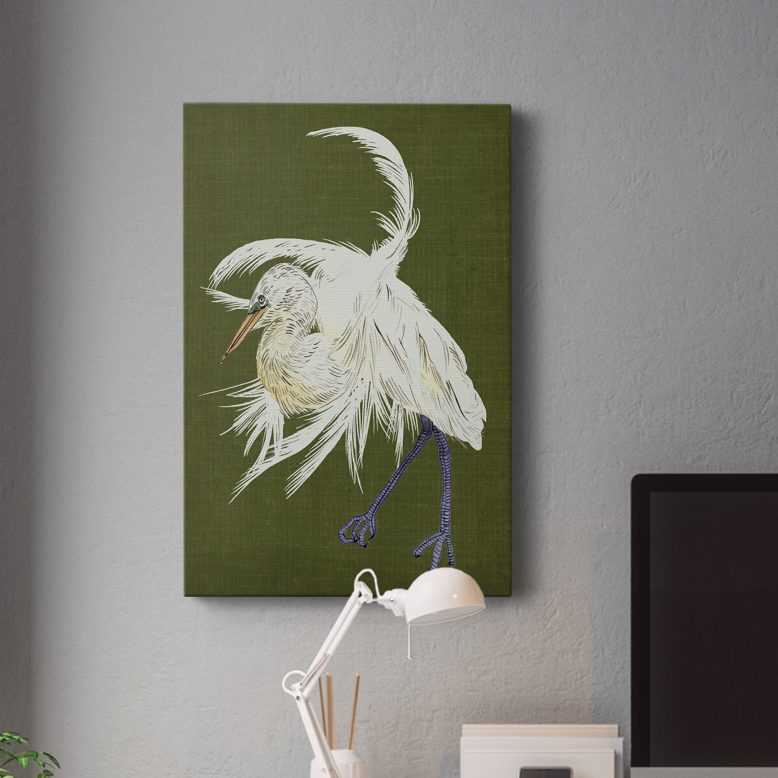 Heron Plumage II Premium Gallery Wrapped Canvas - Ready to Hang