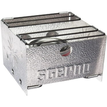 Sterno Foldable Camp Stove - Portable Camping Stove for Outdoor Cooking, Easy-to-Assemble for Outdoor Picnics, Tailgating, & Emergencies - Pack of 1, Silver