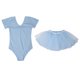 thumbnail image 3 of Niñas niños pequeños tutu leotardo ballet baile falda con cuello en v ropa de baile 130 azul SM SunniMix tutu leotardo para niña pequeña, 3 of 8