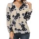 thumbnail image 4 of ICHUANYI Clearance Women Fashion Casual Print V-Neck Loose Long Sleeve T-shirt Top Blouse Pullover(Black, L) ICHUANYI WER2023081501130, 4 of 7