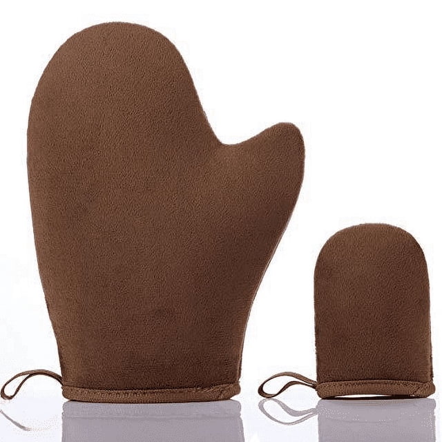 Loción de baño Guantes de playa Engrasador Protector solar Esponja Guantes Bronceadores Flocados Guantes Protector solar
