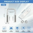 thumbnail image 2 of Uxcell 2 Set M8 1-3/16 Inch Inner Wide Square U Bolts, 3 Inch Length 304 Stainless Steel U-Bolts with Flange Hexagon Nuts, Frame Plates for Trailer, Automotive, (30mm W x 75mm L), 2 of 6