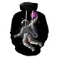 thumbnail image 3 of Sudadera con capucha y cremallera de astronauta espacial para hombres y mujeres, sudaderas casuales con estampado 3D, sudaderas de manga larga para niños, sudaderas de gran tamaño, ropa de calle, 3 of 5