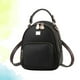 thumbnail image 2 of EeaseMX 1 mini mochila pequeña y elegante de cuero sintético, informal, para ir de compras, para la escuela, bolso de hombro (negro), 2 of 7