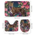 thumbnail image 2 of Leopard Print Shower Curtain Set 4-Set Jungle Animal Theme Bathroom Decor Set Includes Floor Mat ,Toilet Cover Mat ,U-Mat ,Shower Curtain with 12 Hooks,72inx72in, 2 of 7