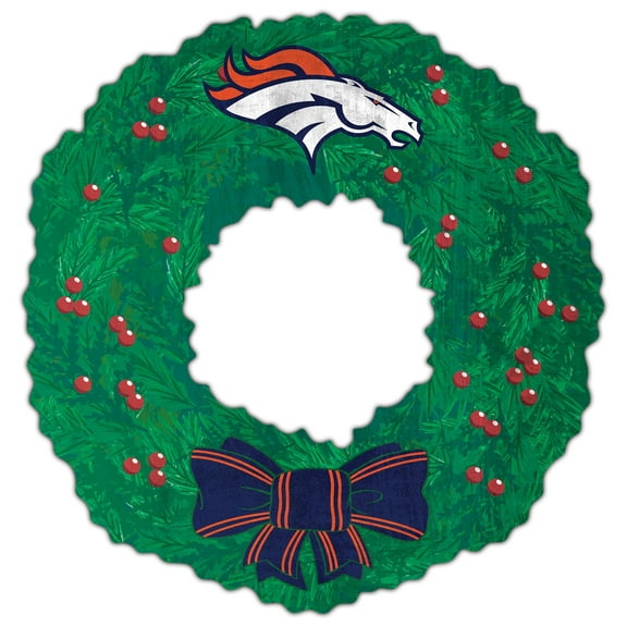 Denver Broncos 16'' Team Wreath Sign