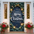 thumbnail image 5 of Decorative Design Christmas Banner Green Fir Golden Stars Merry Celebration for Holiday Party Indoor Decoration Winter Festivities, 5 of 9