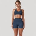 thumbnail image 2 of Women's High Waist Seamless Biker Shorts with Wide Waistband and Stretch Fit for Active Comfort - X Large, Navy, 2 of 7