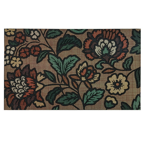 Mohawk Home Garden At Dusk Outdoor Polyester Door Mat, Earth, 1' 6" X 2' 6"