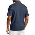 thumbnail image 5 of Fabrcox Mens Short Sleeve Polo Shirts Collared Henley Linen Shirt for Men Lightweight Relaxed Fit Outdoor Travel Workout Mens Golf Shirts XL, 5 of 8