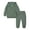 Green, variant on Little Girls Sweatsuit 2 Piece Casual Outfits Long Sleeve Pullover Hoodies Sweatpants Solid Cotton Lounge Set, Gray, 12-13 Years