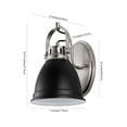 thumbnail image 4 of JONATHAN Y Phineas 7" 1-Light Adjustable Farmhouse Bohemian Iron LED Vanity Light, Black/Nickel, 4 of 9
