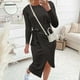 thumbnail image 4 of Vestido Casual Mujer Pompotops Manga Larga Cuello Redondo Talla M, 4 of 9
