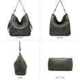 thumbnail image 2 of Vonmay Hobo Bag for Women Large Capacity Shoulder Bag Soft Leather with decorative studs, 2 of 6