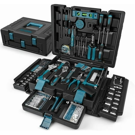 MY 379-Piece Home Tool Kit, Portable Complete Household and Auto Repair Set with Hand Tools, General Basic Tool Box with Drawer, Full Toolkit for Handyman, DIYer, and Homeowner