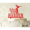 thumbnail image 1 of Personalized Mr & Mrs Couple Cake Topper Personalized Glitter Cake Topper Color Option Available 5-7 Inches Wide, 1 of 1