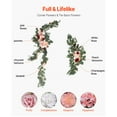 thumbnail image 5 of KFFKFF Artificial Wedding Arch Flowers Kit, Pink Floral Decorations with Drapes (Set of 5) - Includes 2 Floral Arrangements and 3 Sheer Drapes for Ceremony, Bouquets, and Backdrop Decoration, 5 of 9