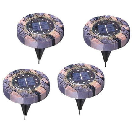 

Azhf New Arrivals 4pcs Solar Light Outdoor Garden Decorative Ground Insert Landscape