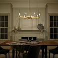 thumbnail image 3 of Kichler Erzo 35.5" Wide 8-Light Black Finish Modern Ring Chandelier, 3 of 12