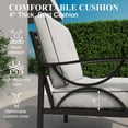 thumbnail image 2 of May in color Metal Outdoor furniture set, All-Weather Metal Patio 3-seat Sofa with Coffee table, Patio Sofa set for Porch Backyard Garden, Black, 2 of 7