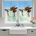 thumbnail image 4 of Brown Cows Balloon Curtains for Living Room/French Door, Country Elegant Farmhouse Modern Art Tie Up Curtains 63 Inch Length Energy Saving Kitchen Curtains Shades for Windows 42"x63", 4 of 8