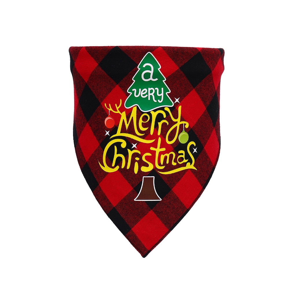 4Pcs Christmas Dog Bandana Dog Bandanas XMas Pet Triangle Scarf XMas Dog Neckerchief Red Green Walmart