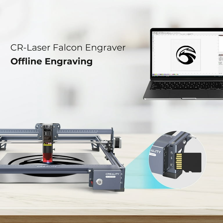  Laser Engraver 5W CREALITY FALCON Laser Cutter Machine for  Beginners Higher Accuracy Laser Cutting Engraving Tool for Wood Metal  Leather Glass Acrylic