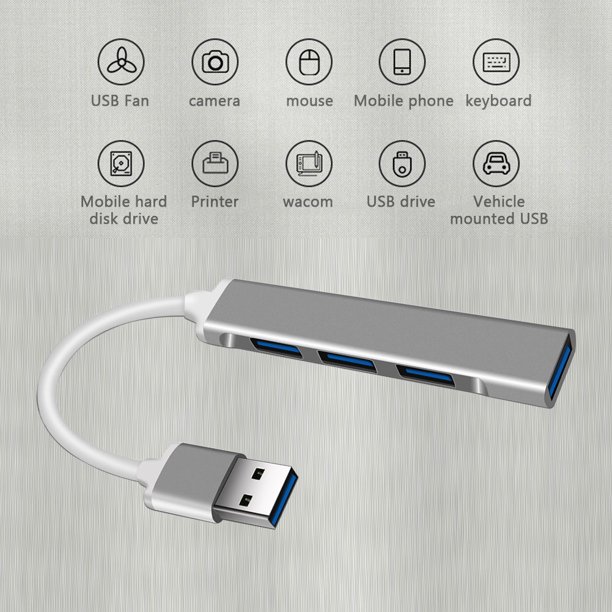 USB 3.0 Type-C Hub USB C Hub 4 Ports Multi Splitters Adapter for PC Computers