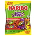 thumbnail image 2 of (5 pack) HARIBO Twin Snakes Gummies Original Assorted Fruit Flavor Gummy Candy +25% Bonus, 5oz, Share Size Peg Bag, 2 of 9