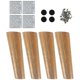 thumbnail image 1 of 1 Set Nordic Style Table Feet Furniture Legs Solid Wood Sofa Cabinet Foot GuanGuan, 1 of 4