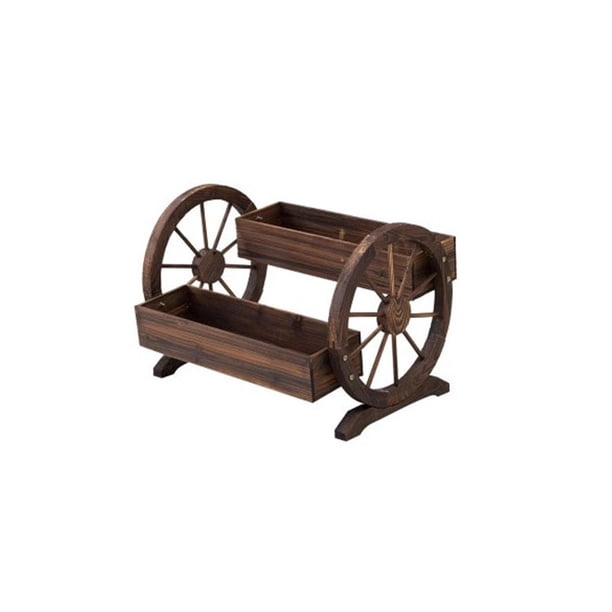 Maceta decorativa de madera for Patio, jardín, balcón al aire libre, caja de flores de madera maciza, soporte for macetero de madera multicapa