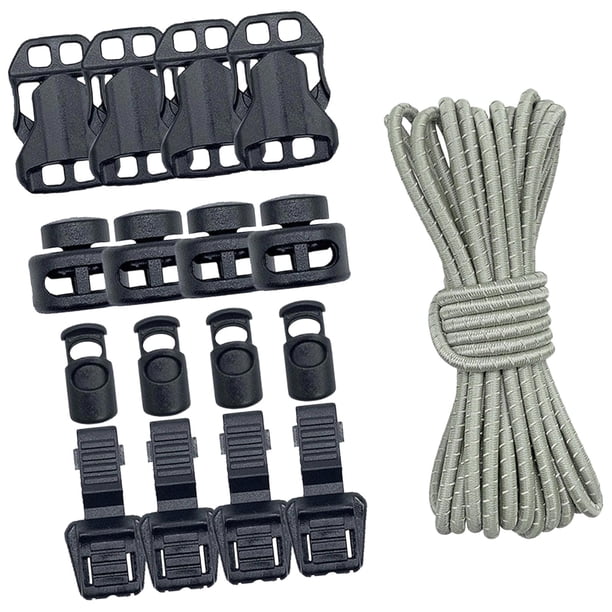 Mochila para exteriores con cordón elástico, ligera, resistente y versátil. Gris