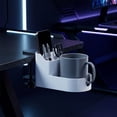 thumbnail image 6 of Desk Cup Holder, Clamp on Desk Organizer with Phone Stand and Storage Compartments, Space Saving Desktop Caddy for Mugs, Pens, and Supplies, No Drill Clip on Rack for Home Office and Workstation, 6 of 7