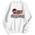 thumbnail image 5 of idosla Womens Christmas Sweatshirt Christmas Tree Graphic Long Sleeve Shirts Xmas Holiday Pullover Tops Blouse (White, M), 5 of 5