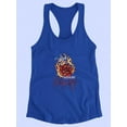 thumbnail image 3 of Rose And Fire Burn Out Racerback Tank Women -Image by Shutterstock, Female Small, 3 of 4