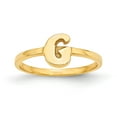 thumbnail image 3 of Solid 10k Yellow Gold Laser Initial Letter Script or Block Font Ring Band Size 8, 3 of 6