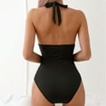 thumbnail image 4 of Sngxgn Women Tummy Control Swimsuit Push Up High Waisted Bathing Suit(Black,L), 4 of 9