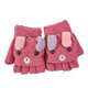 thumbnail image 1 of Guantes convertibles con dibujos animados en la parte superior abatible para niños pequeños, mitones de punto de lana sin dedos para invierno 875, 1 of 5