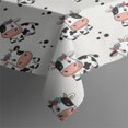 thumbnail image 3 of Light Cow Floral Pattern Rectangle Tablecloth 60"x84",Waterproof Polyester Rectangle Table Cloth, Wipeable Spillproof Polyester Tablecloth for Dining, Camping, Indoor and Outdoor, 3 of 5