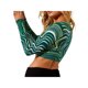 thumbnail image 4 of Cárdigan ahuecado de las tapas de la cosecha de las camisetas de manga larga de las mujeres XBTCLXEBCO Raya verde, Grande, 4 of 6