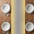 thumbnail image 4 of Yellow Gray Ombre Table Runner 108 Inches Long,Modern Gradient Abstract Art Cotton Linen Table Runners Dresser Scarves,Decorative Fabric Tabletop Scarf Furniture Cover for Home Dinner Party 13"x108", 4 of 8