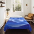 thumbnail image 4 of Blue Striped Large Tapestry for Bedroom Wall Hanging Tapestry, Modern Abstract Art Wave Moire Gradient Ceiling Backdrop Tapestries Poster Blanket Wall Decor for Teens Room Living Room Dorm 100" x 59", 4 of 8