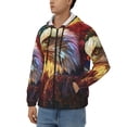 thumbnail image 3 of Kdxio Geometric American Bald Eagle Print Men Hoodies Casual Hoodies for Men with Zip Pockets Full Zip Long Sleeve Sweatshirt Sports Hooded Jacket-3X-Large, 3 of 5