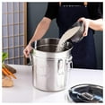 thumbnail image 2 of Drevy Stainless Steel Airtight Canister, Cereal Container with Airtight Lid and Handles Rice Bean Flour Oil Storage Bucket Sugar Milk Canisters for Home Kitchen Counter Storing Food (6L), 2 of 8