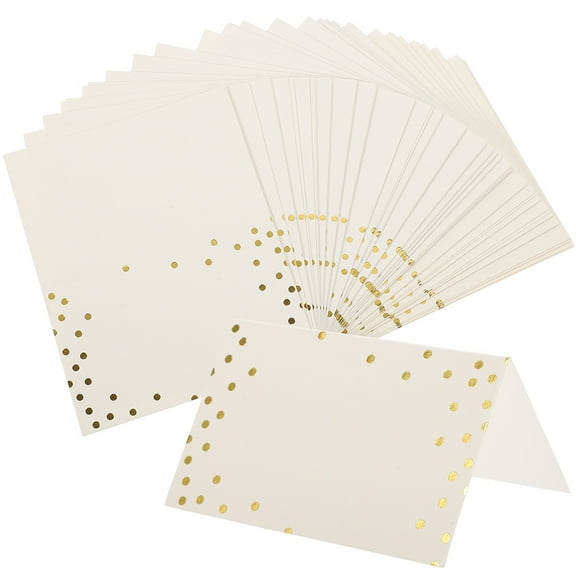 unbranded 100pcs Paper Place Cards Dot Printing Paper Table Cards Wedding Name Cards