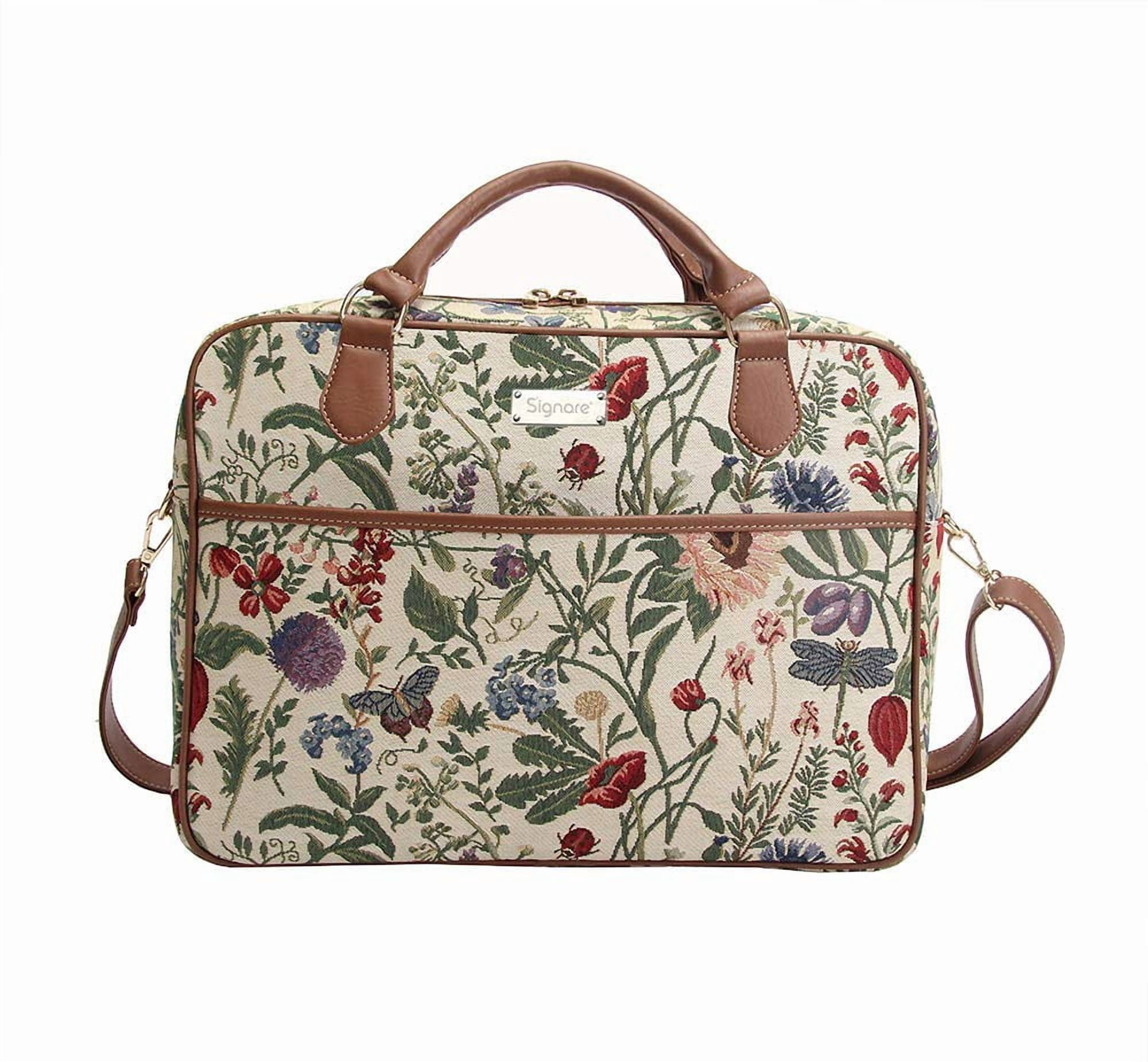 Signare Tapestry Laptop bag Computer Messenger bag Briefcase for Women with Garden Flower Design(CPU-MGD)