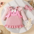 thumbnail image 2 of Zshosam Baby Girl Outfits Winter Newborn Infant Baby Girl Dress Clothes Winter Outfits Top Romper Overalls Dresses Suspender Skirt Set for Girls Size 12 18 Months,(Pink 12-18 Months), 2 of 9