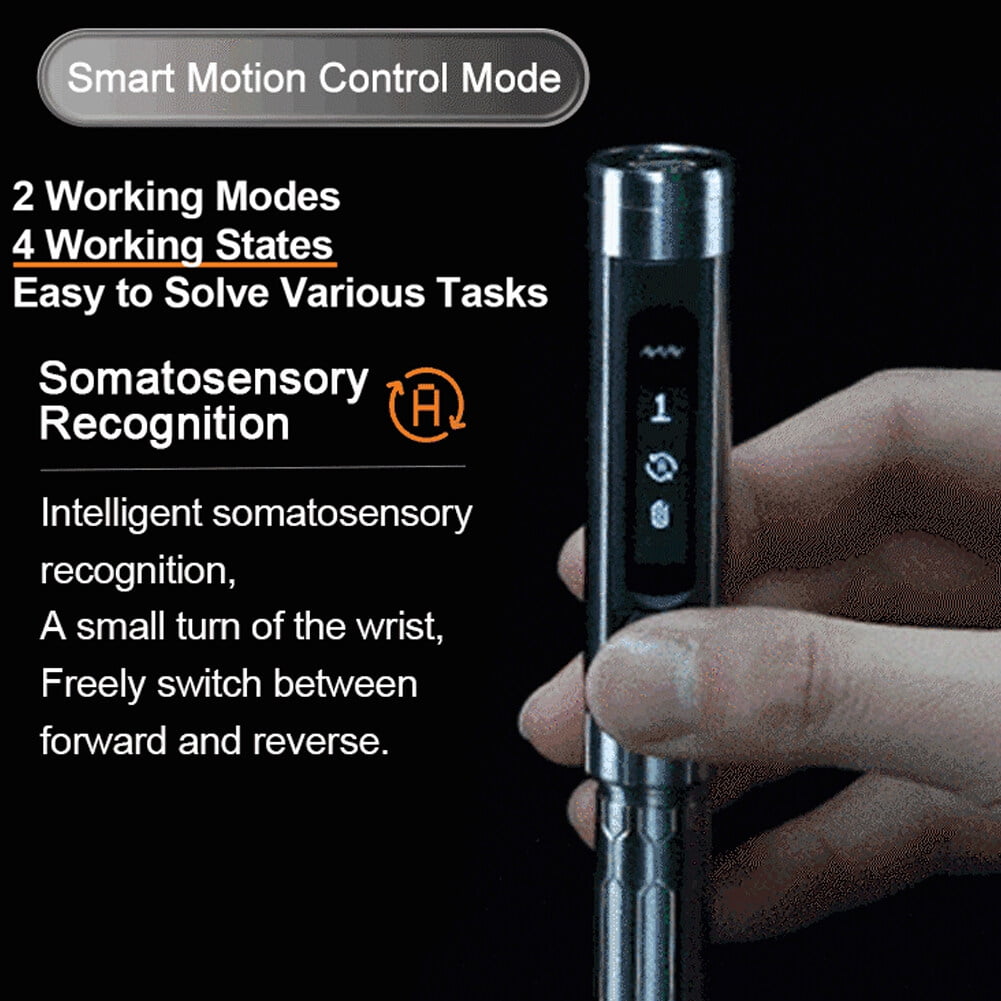 MINIWARE ES15S Intelligent Motion Sensing Control Electric Screwdriver Handheld Portable Screwdriver Cordless OLED Display Screwdriver with LED Illumination Lights Utility Computers Mobilephone